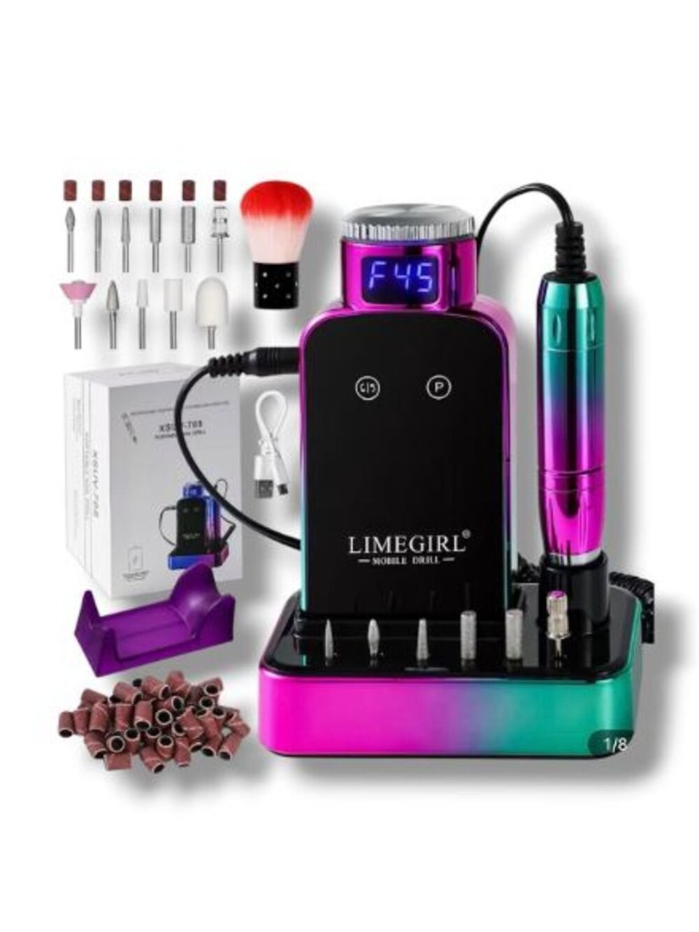 NWT - Professional Electric Nail Drill, 45000 RPM Cordless Rechargeable E-File